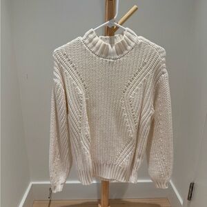 Alfani ivory mock-neck sweater in PM